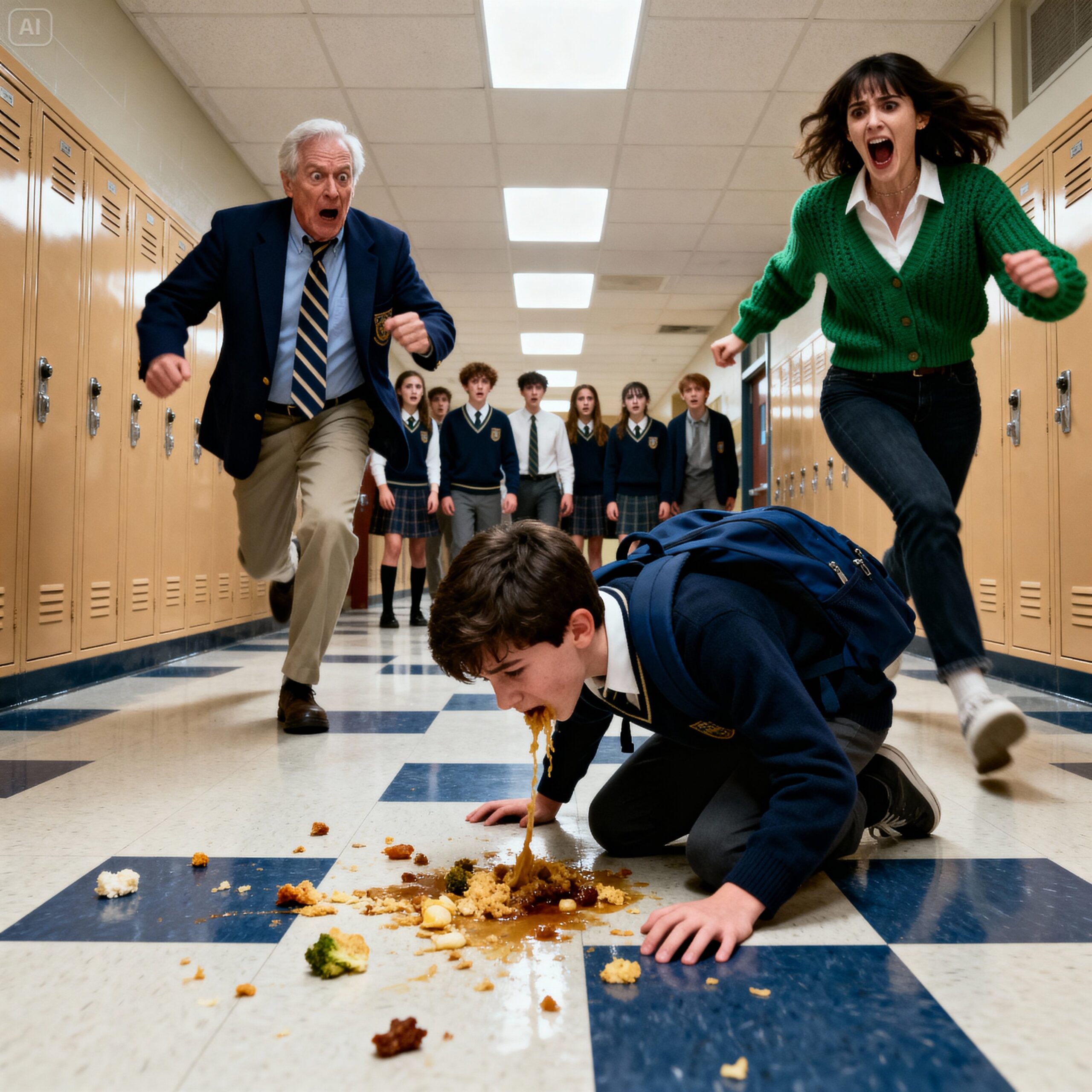 My 9-year-old son suddenly collapsed and vomited at school. When I called my husband, he coldly replied, “I’m working. You handle it.” I rushed to the school, where police officers were waiting. “Ma’am, please watch this,” they said as they played the security footage. The person on that screen shocked me to my core.