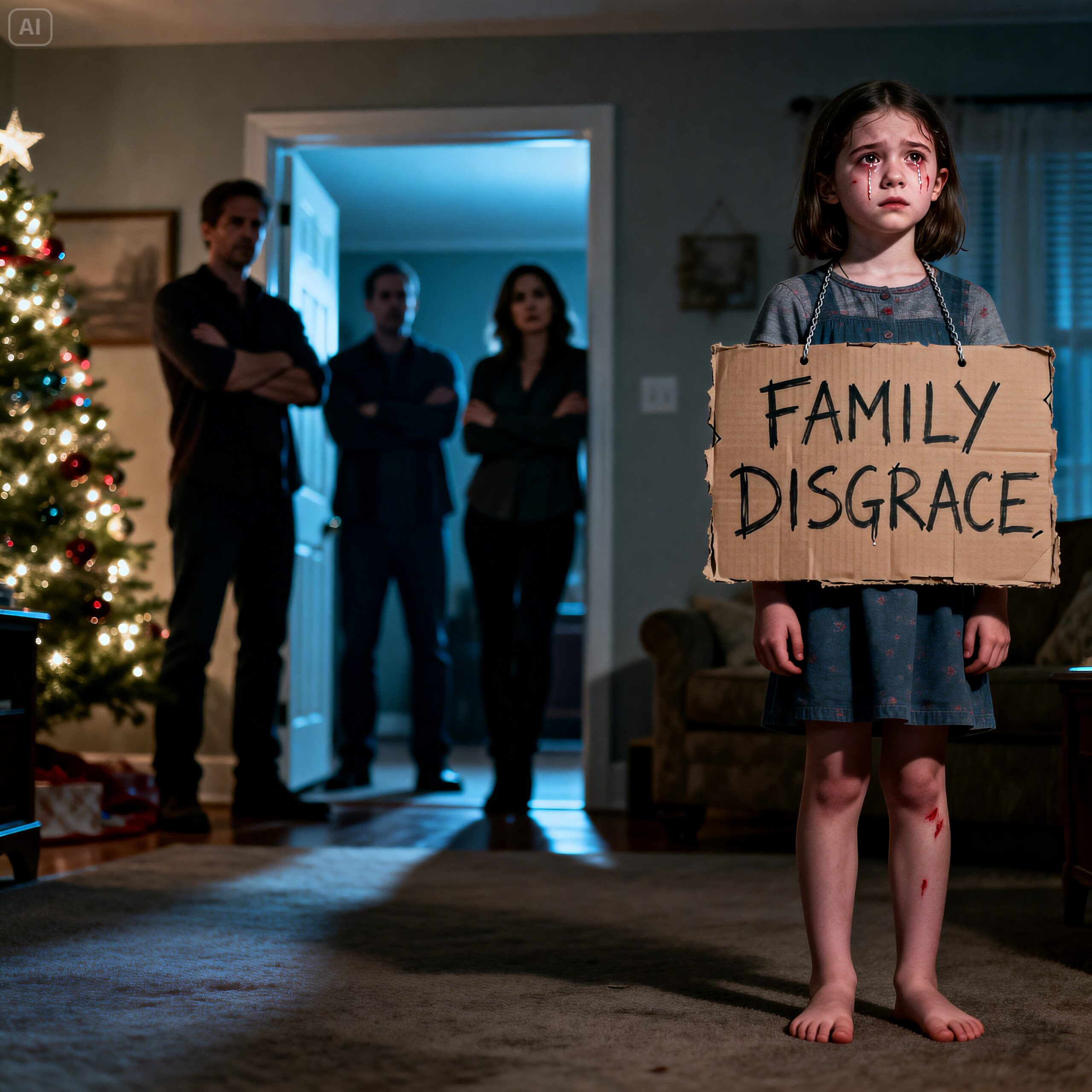 At Christmas, while I was at work, my family branded my 7-year-old daughter a “liar,” made her wear a sign that said “family disgrace,” and left her hungry in the corner for hours. I didn’t cry. I took action. Two days later, my phone was blowing up with their hysterical calls.