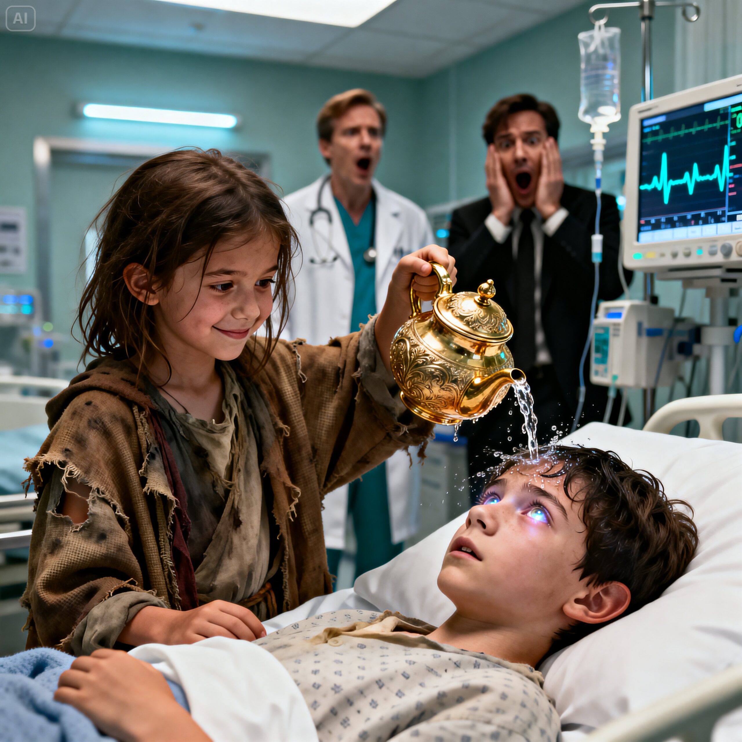 They Gave the Millionaire’s Son Five Days to Live… Then a Poor Little Girl Sprinkled Him With “Strange Water”