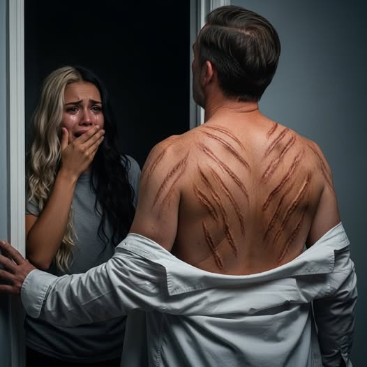 My father wore long-sleeved shirts in the sweltering summer heat for 16 years and forbade me from entering his room while he changed. Today, the news announced a wanted notice for a bank robber with “a network of X-shaped scars on his back.” I peeked through the crack in the door and was stunned. When he saw me, he panicked, pulled his shirt down to cover himself, and said through tears, “Don’t look, you won’t be able to bear the truth.”