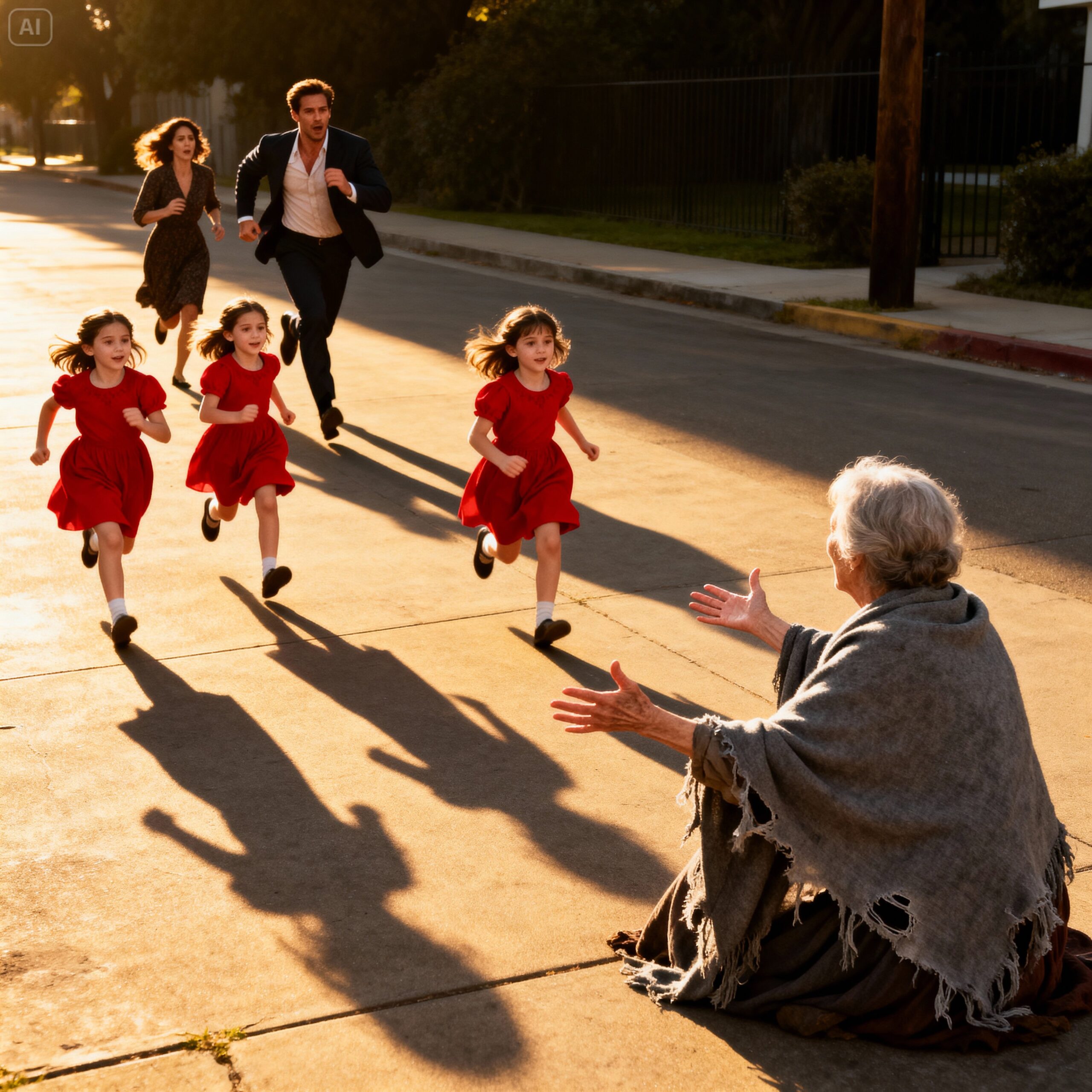 The millionaire’s triplet daughters were blind—until the old beggar woman changed everything.