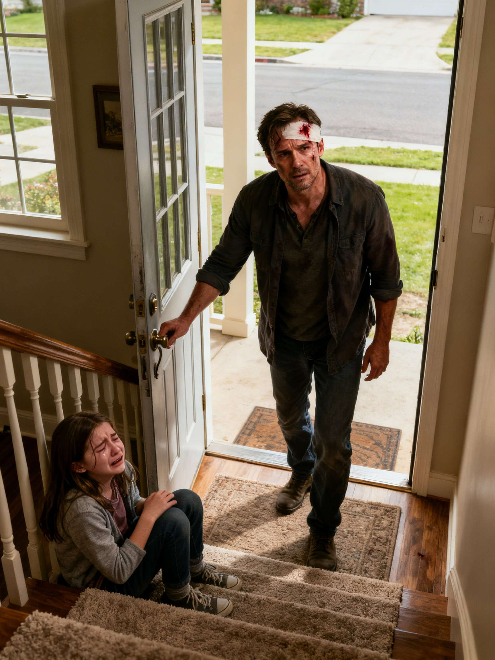 My 7-Year-Old Begged Me to Flee Our House—Minutes Later, the Truth Upstairs Turned Deadly