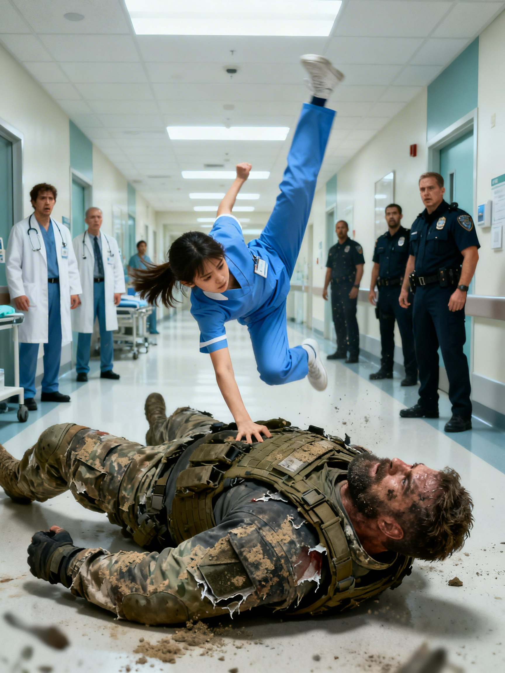 A 7-Foot Blood-Soaked Giant Stormed Mercy General—Until a “Rookie” Nurse Said Six Words and Stopped Him Cold