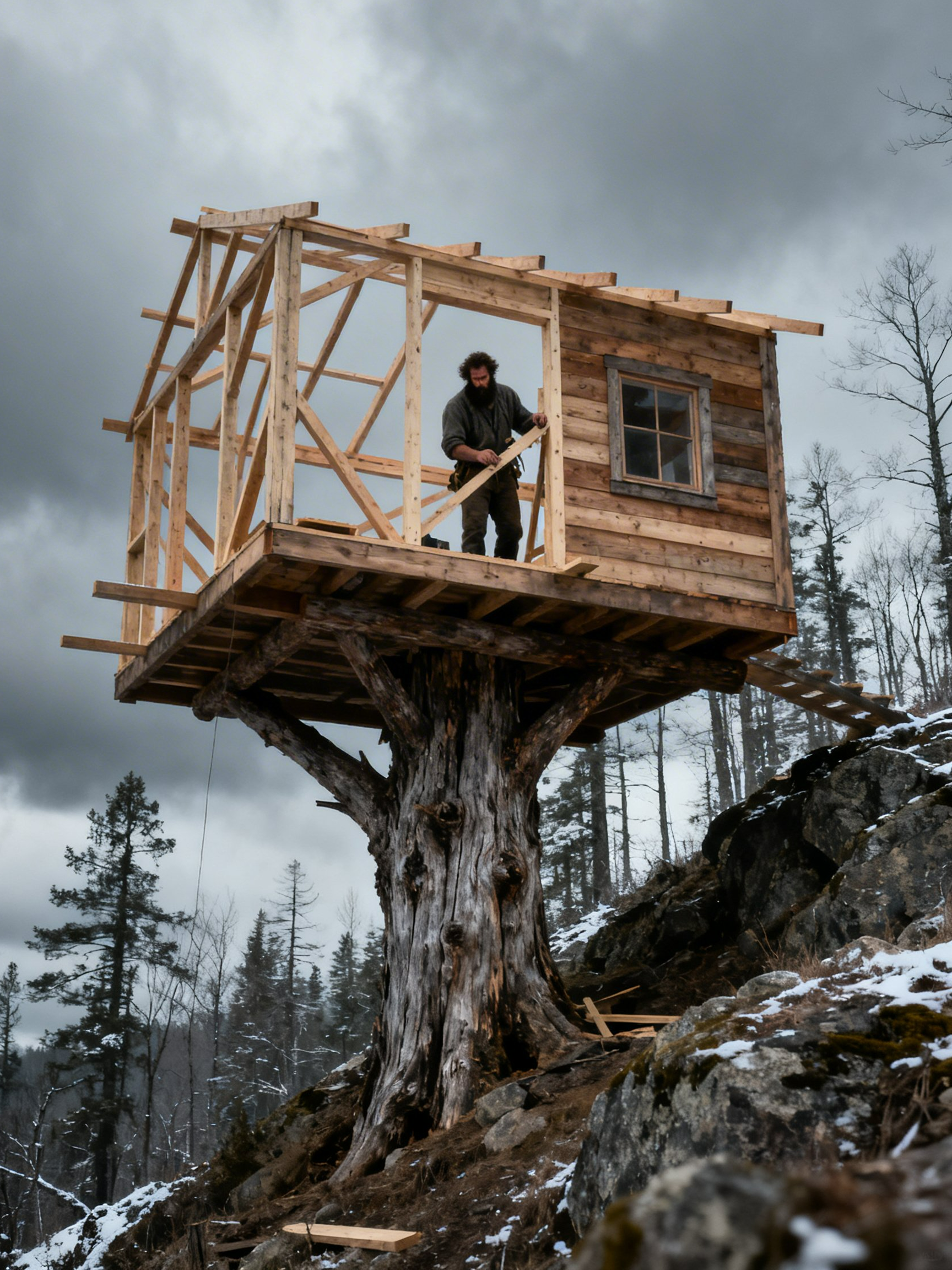 They Laughed at His Cabin Raised Four Feet Above the Snow—Until the Coldest Winter in Montana Turned His “Stupid Idea” into Everyone’s Salvation