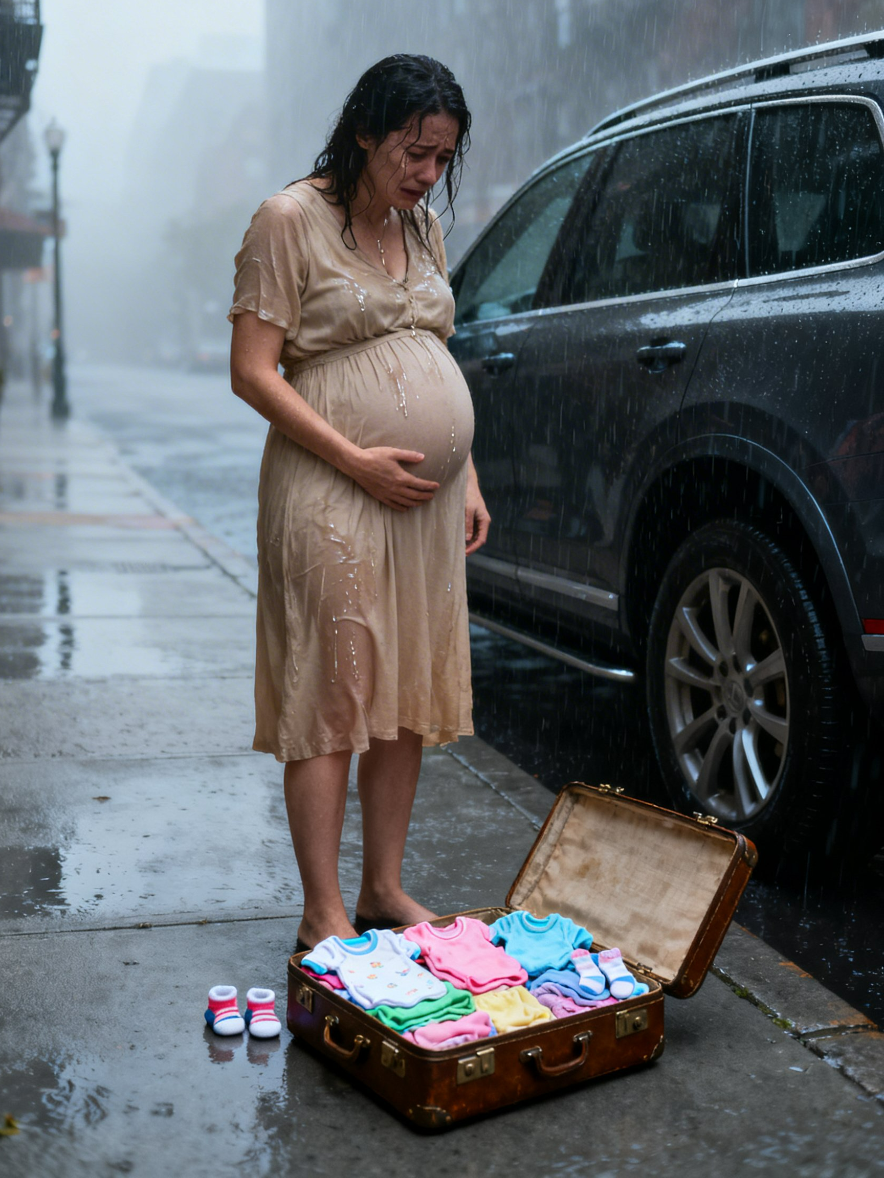 Nine Months Pregnant, He Dumped Me on the Curb for His Leather Seats—Then a Stranger Revealed My Marriage’s Truth