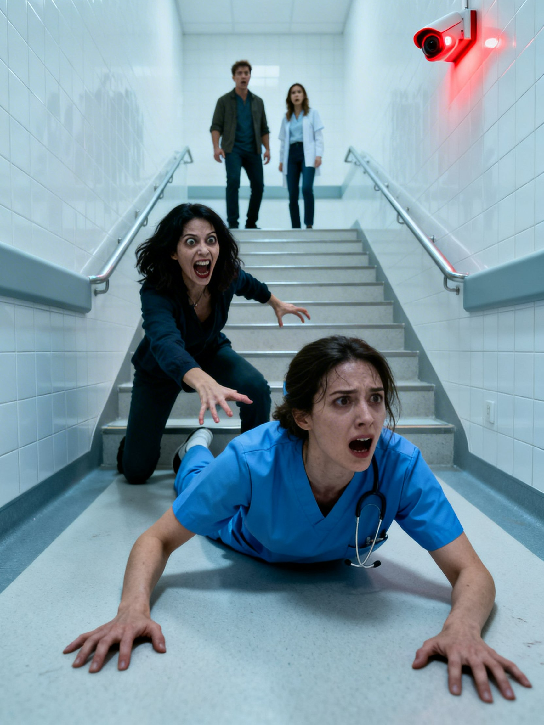 My Sister Called It an “Accident” After Shoving Me Down Hospital Stairs—But My Watch Recorded Everything