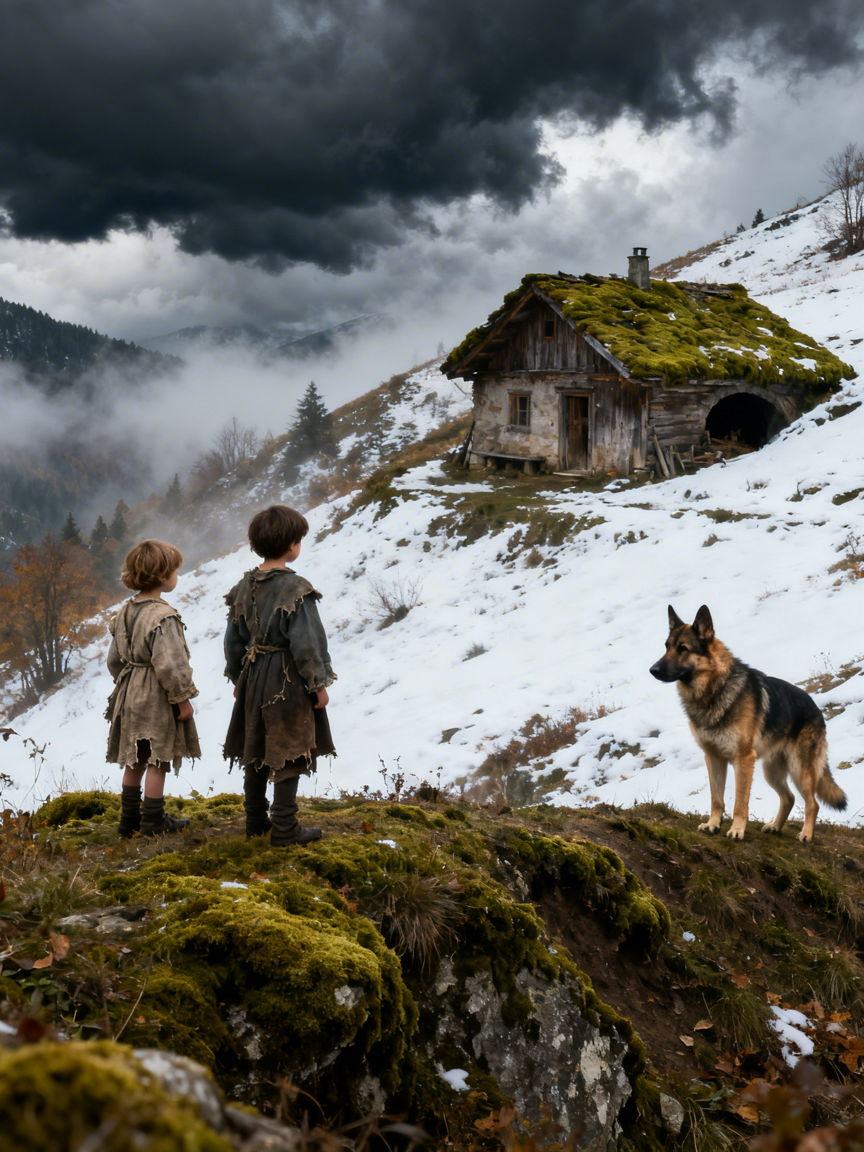 After Their Parents Died, Two Poor Kids and a Loyal Dog Found a Hidden Mountain House Nobody Could Explain
