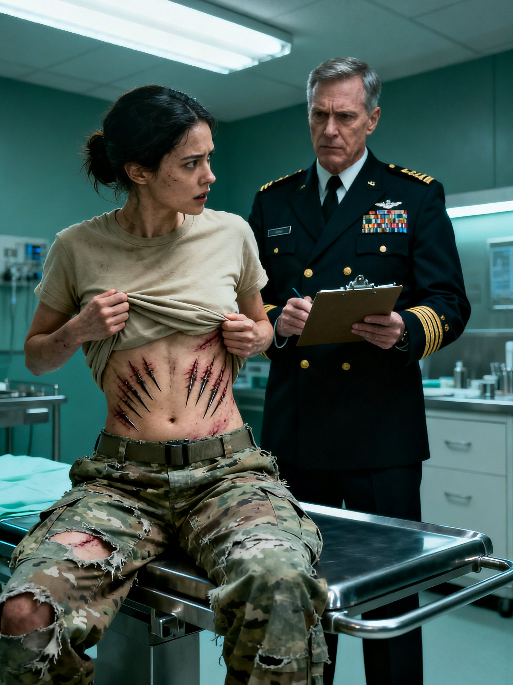 She Lifted Her Shirt to Show the Injury—Then the Admiral Went Silent When He Recognized the Scars