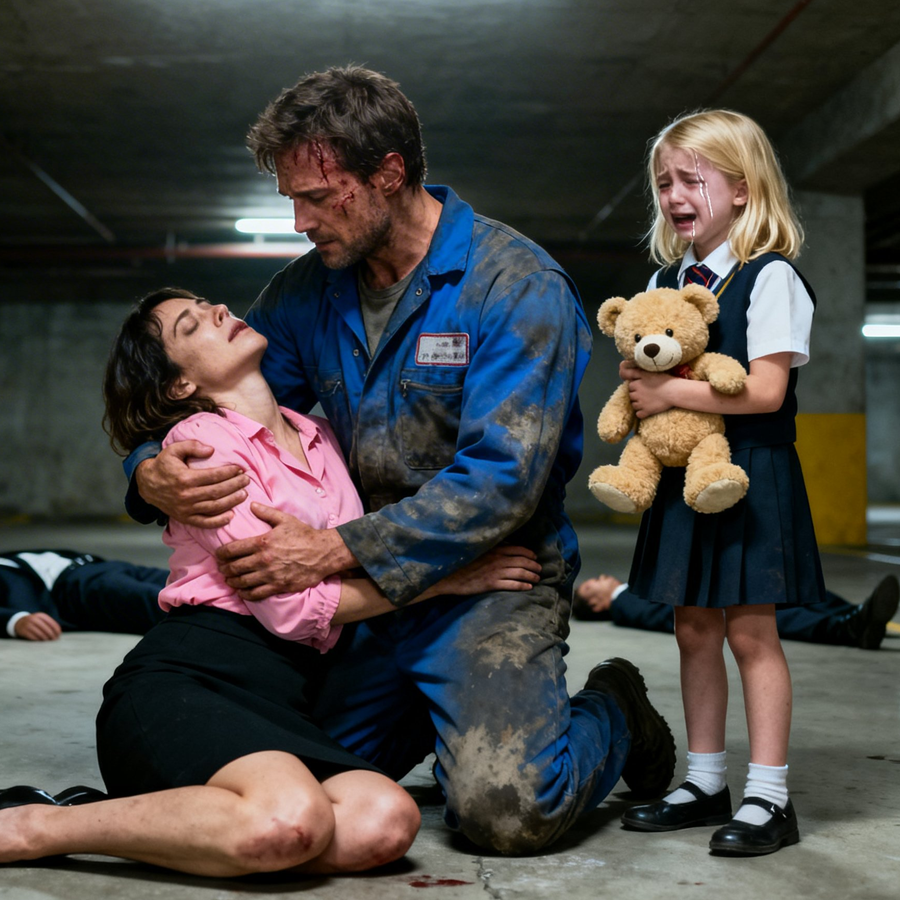 The scream pierced the fluorescent lit underground parking garage.