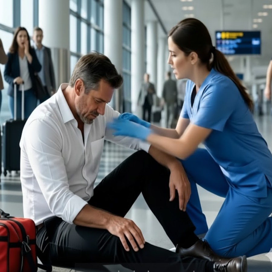 Beatatrice had exactly 11 minutes before her promotion flight left the ground.