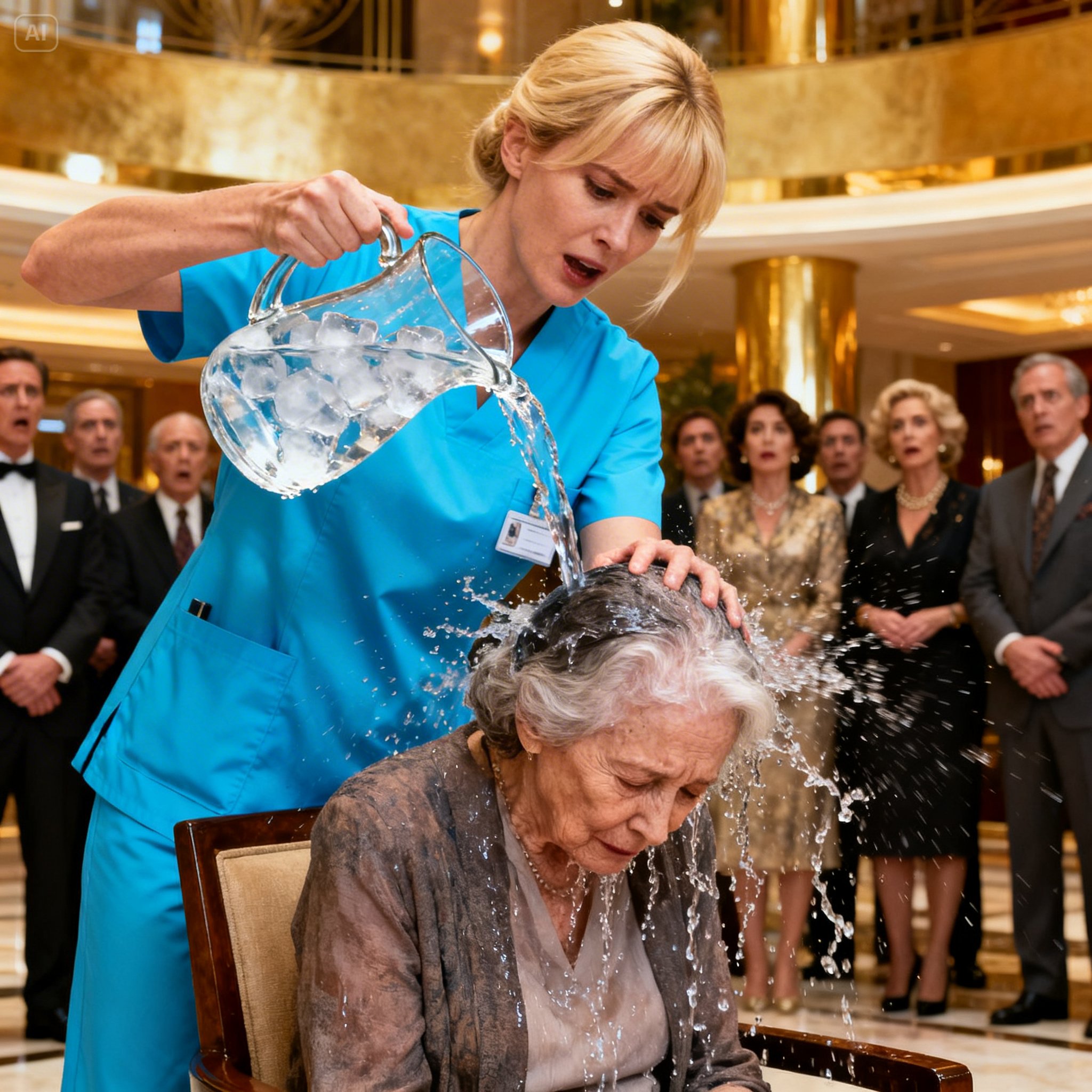 “These snobby country club nurses thought my sweet, sleeping grandmother was just some helpless ‘trash’ taking up space in their elite waiting room, so this plastic Barbie dumped a pitcher of ice water on her head for laughs.