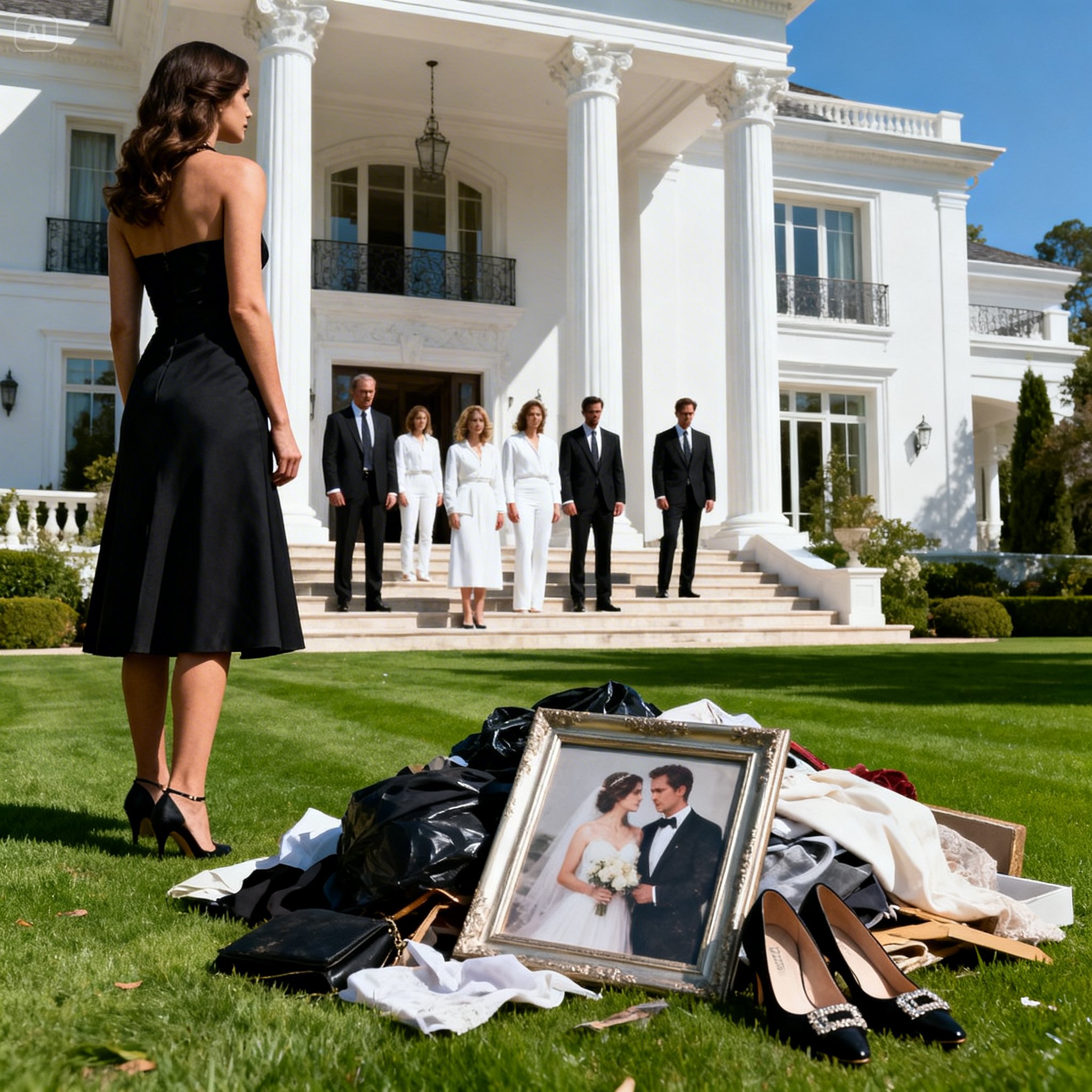 Twenty-four hours after I buried my husband, my clothes were thrown onto a lawn so perfect it looked like it had never met a worm.