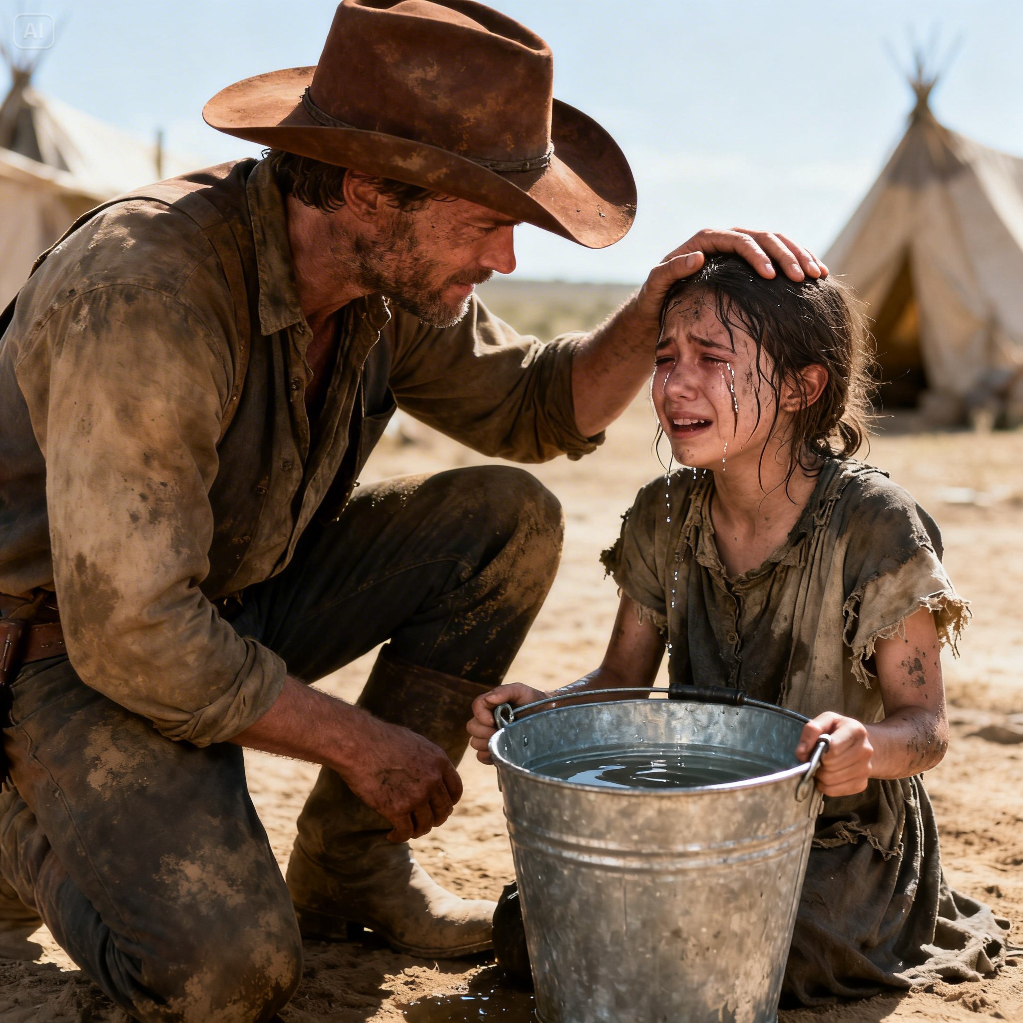 A thin red line ran down the little girl’s shin where a branch had sliced her, but she didn’t even look at it.