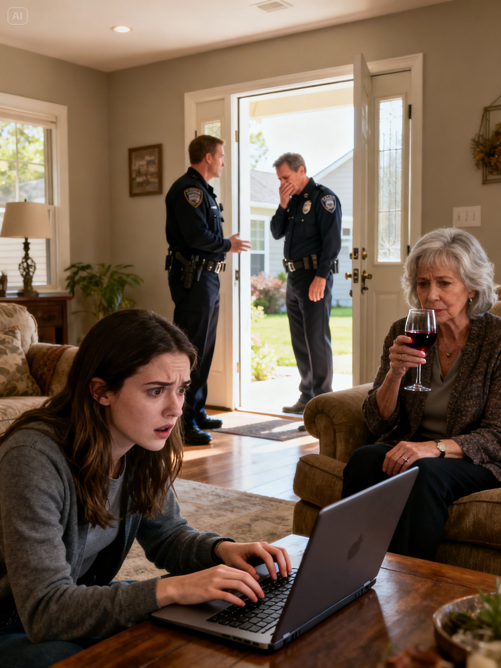 My father locked the dining room doors with a soft, final click that sounded far too loud in the still house. The deadbolt slid home like a vault sealing shut.