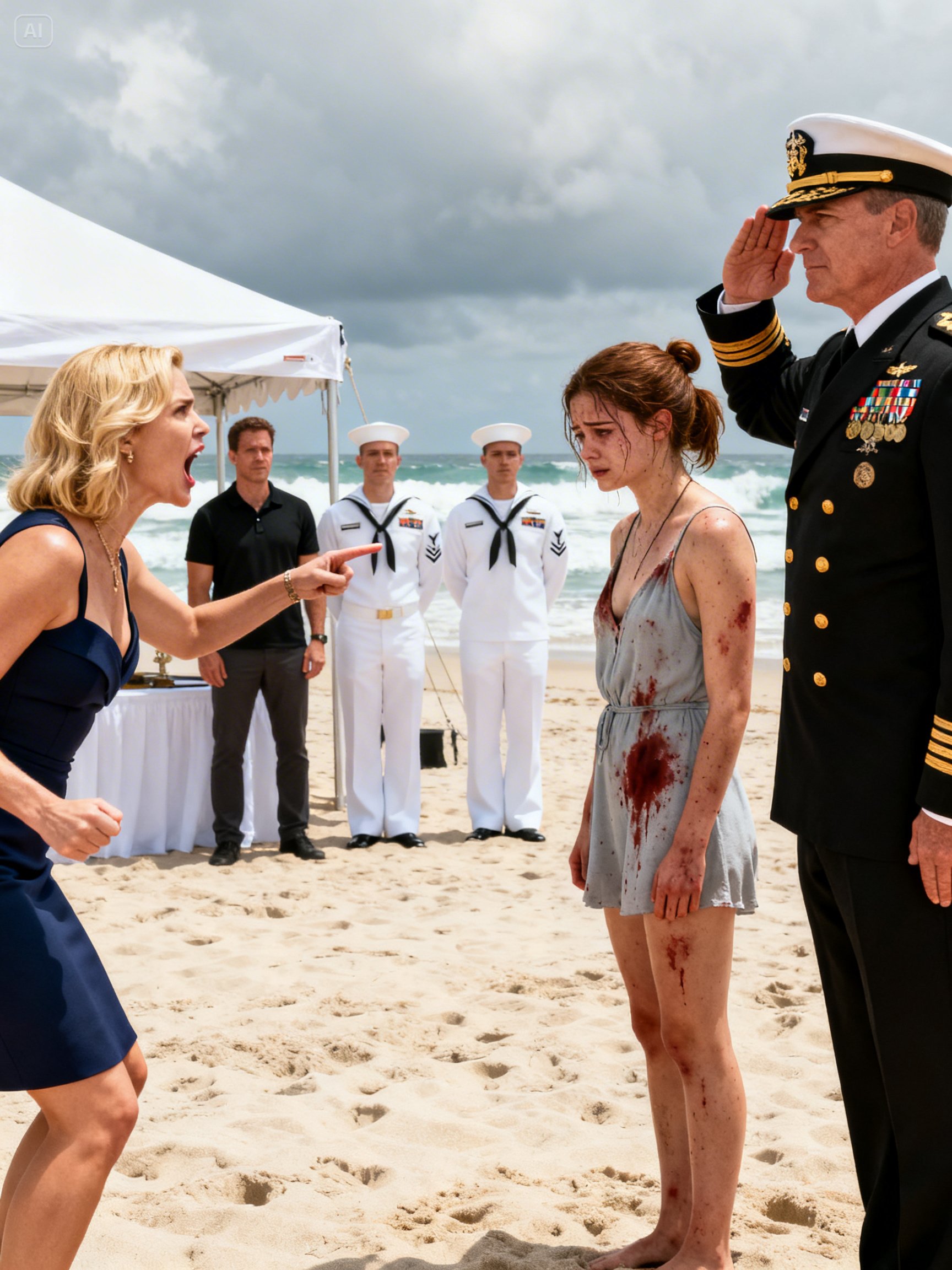 San Diego pushed ninety-five degrees like it had a personal grudge, and I was the only person on that private stretch of beach wearing long sleeves.