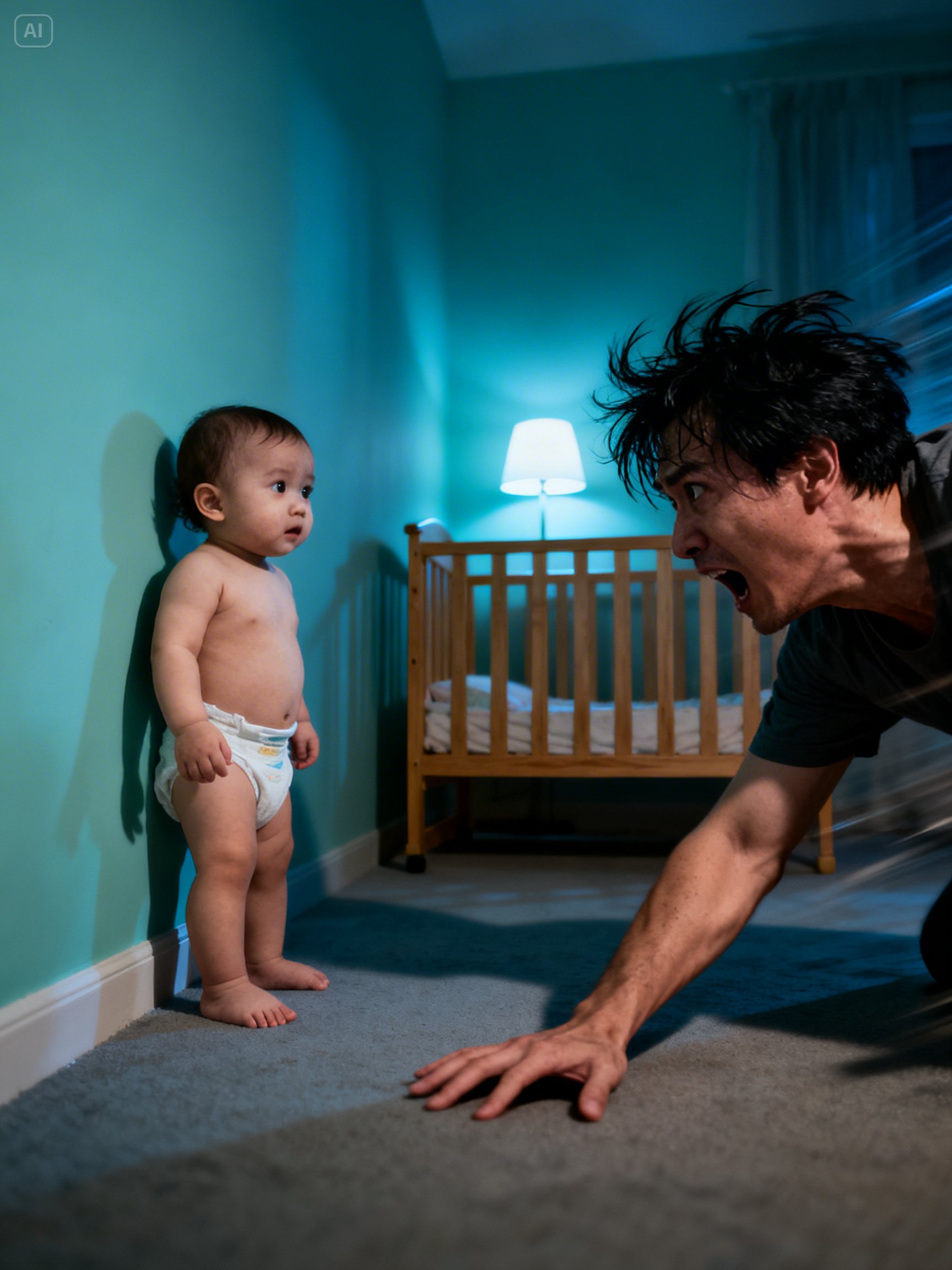One morning, Ethan, a one-year-old boy, walked to the corner of his bedroom and pressed his face flat against the wall