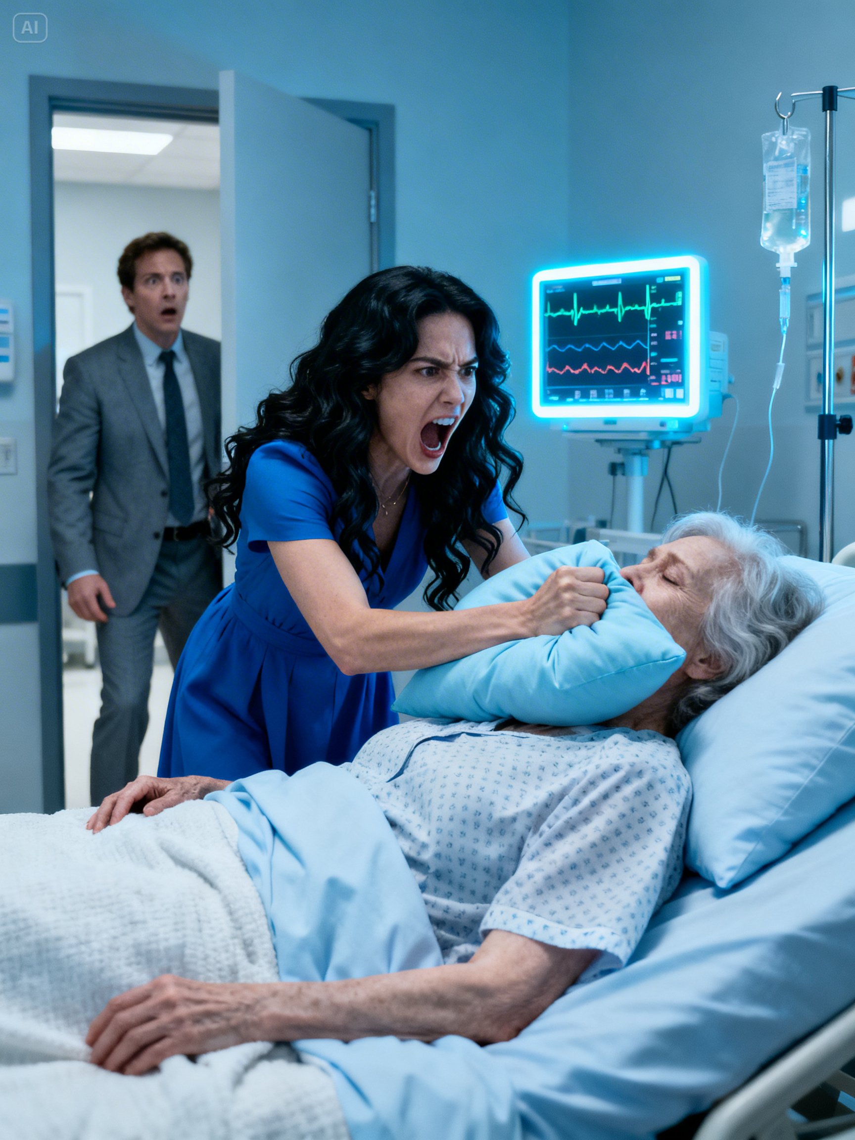 Justin Miller pushed through the hospital’s revolving door and stepped out into the fresh afternoon air, though his mind remained trapped in room 412.