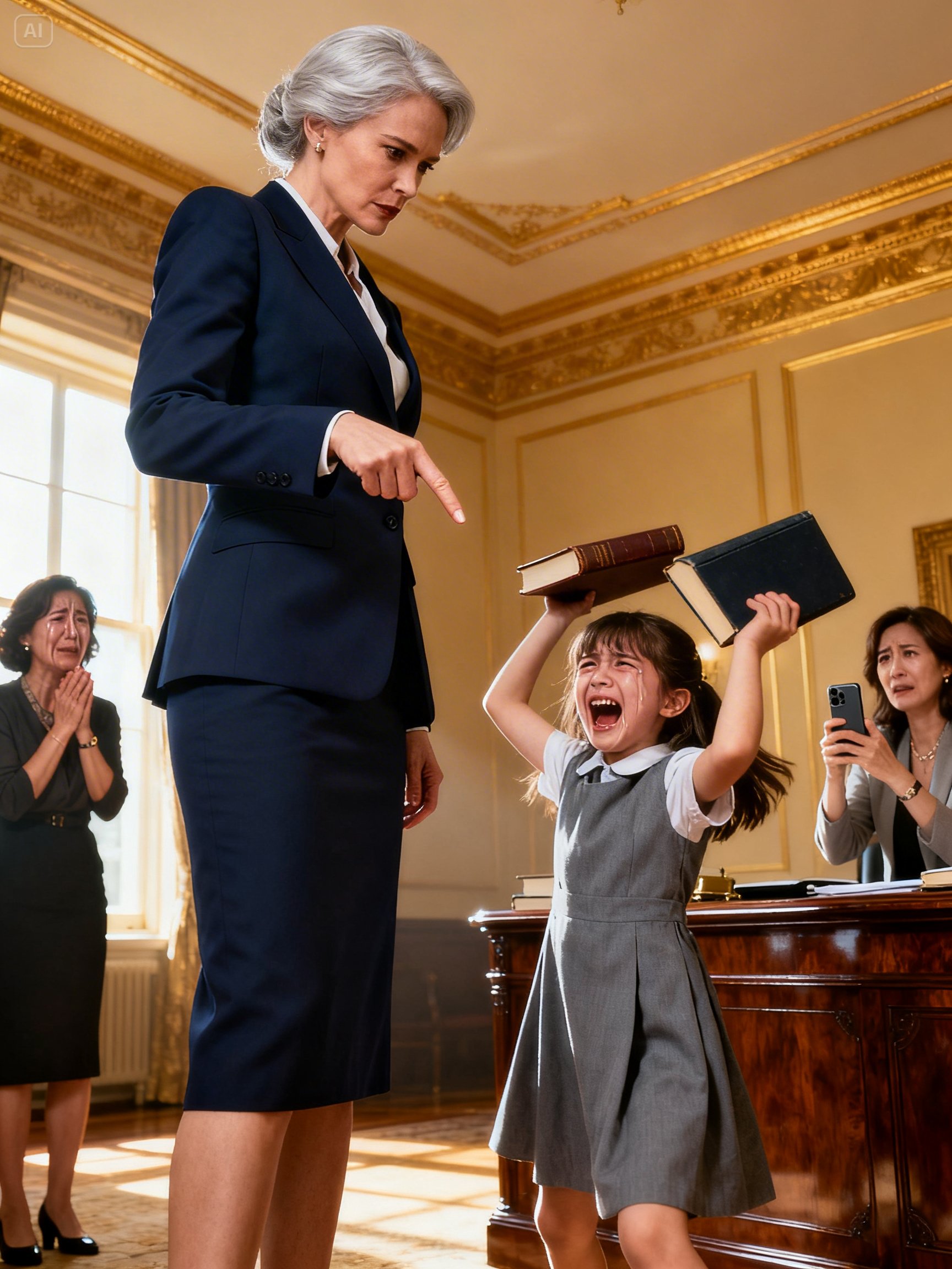 “My mother-in-law was forcing my six-year-old granddaughter to stand with her arms raised, heavy books shaking in her tiny hands, while she barked orders about posture and obedience.