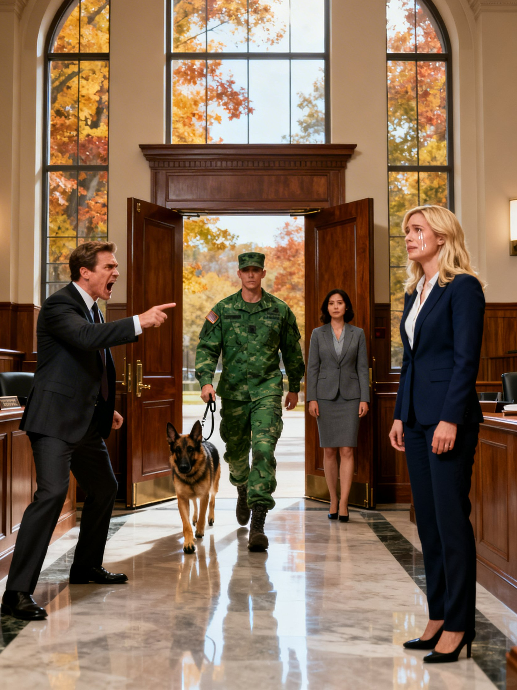 He Smirked at Her Empty Chair